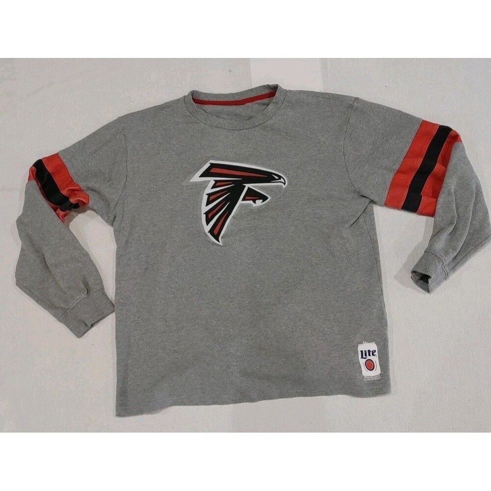 NFL Atlanta Falcons Miller Lite Promo Long Sleeve Heavy T-Shirt Size Large